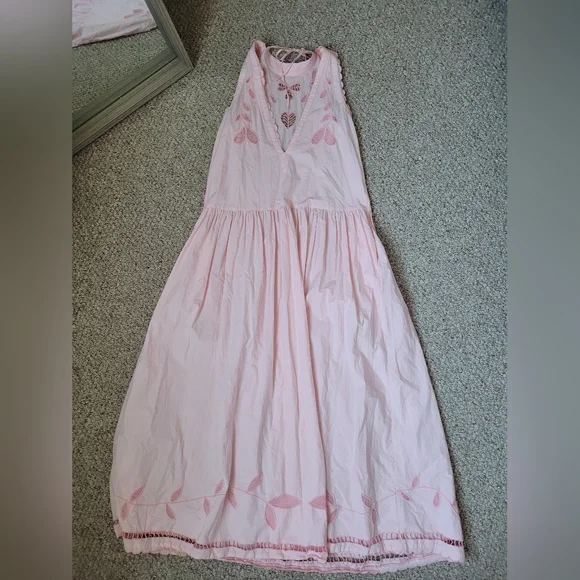 Anthropologie Stella Nova Embroidered Anglaise Maxi Cotton Dress - Picture 11 of 11